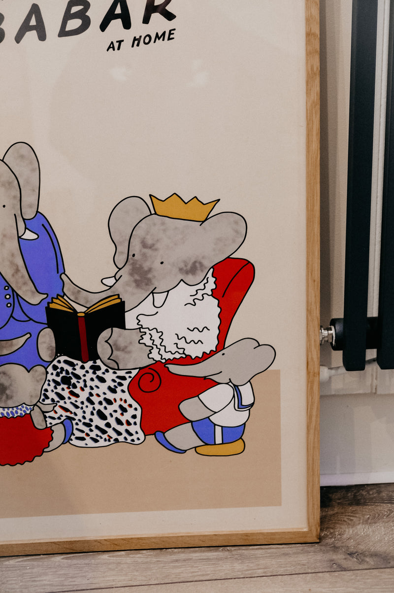 Babar at Home Family Print 50cm x 70cm