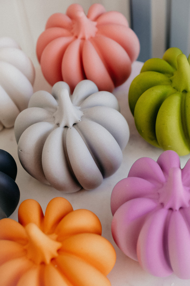 Concrete Pumpkin Handmade Halloween Ornament