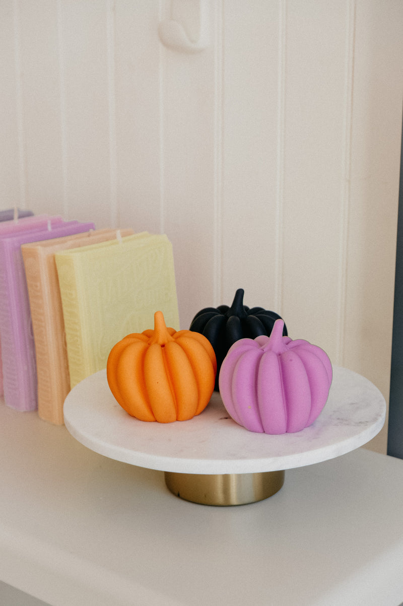 Concrete Pumpkin Handmade Halloween Ornament