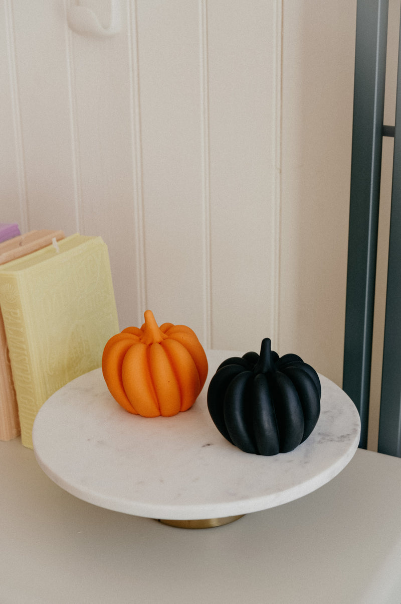 Concrete Pumpkin Handmade Halloween Ornament