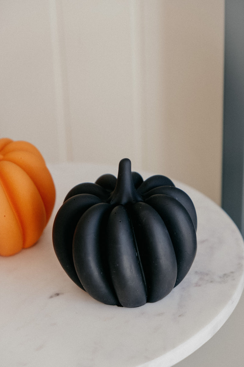 Concrete Pumpkin Handmade Halloween Ornament