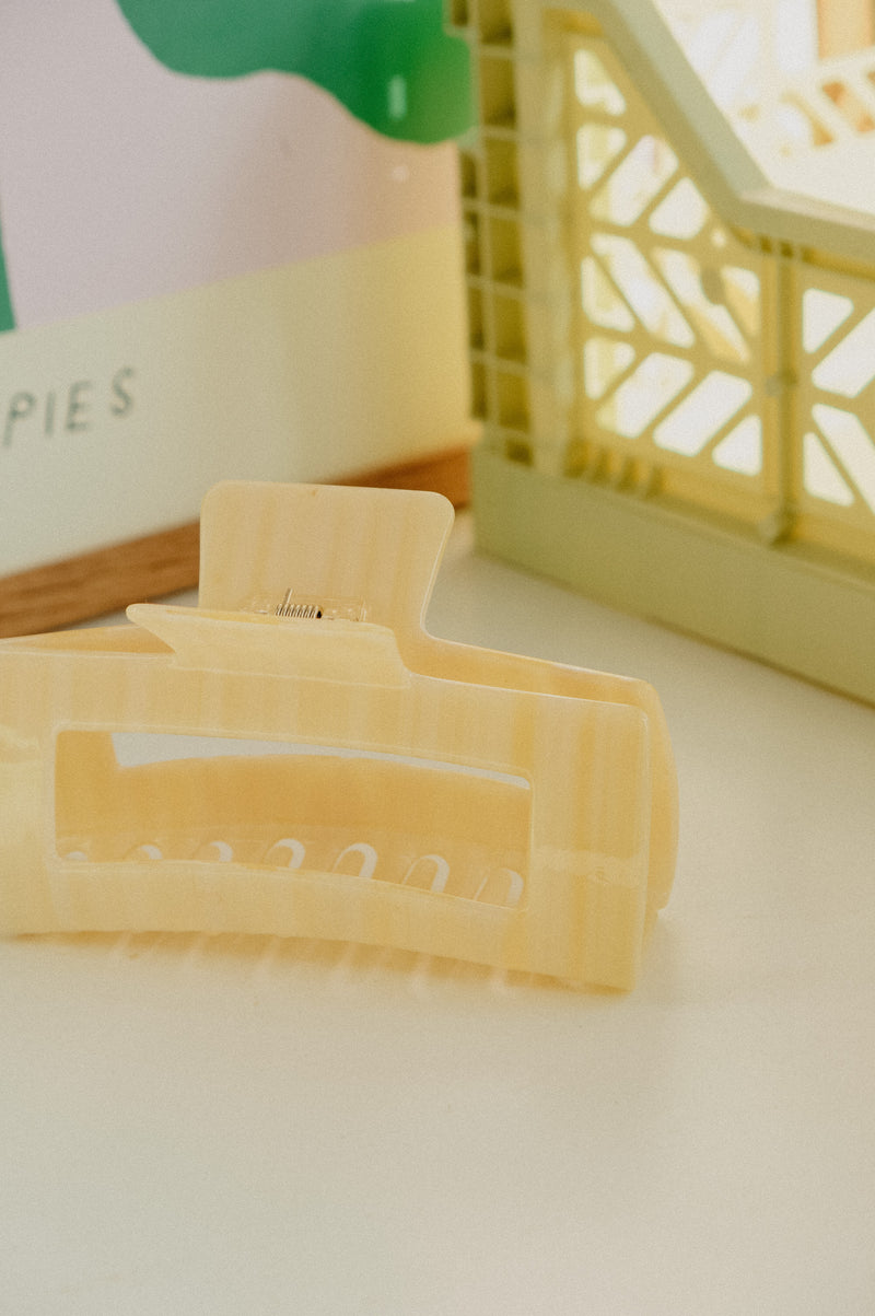 Alia XL Nude Stripe Claw Clip