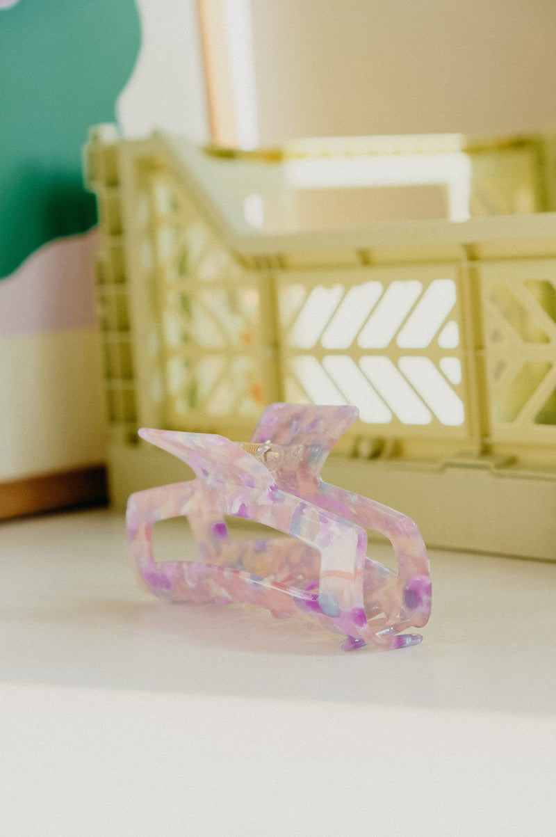 Arya Lilac Fleck Claw Clip