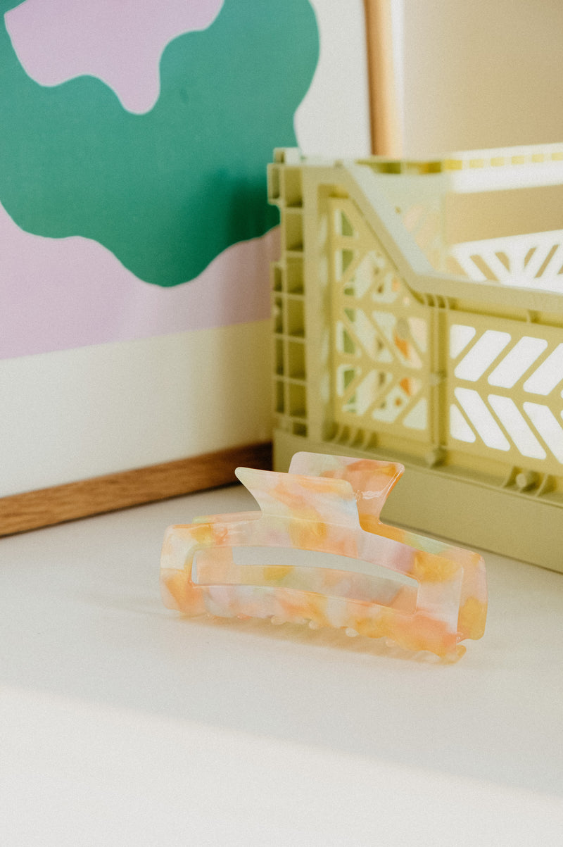 Malia Pastel Multi Marble Claw Clip