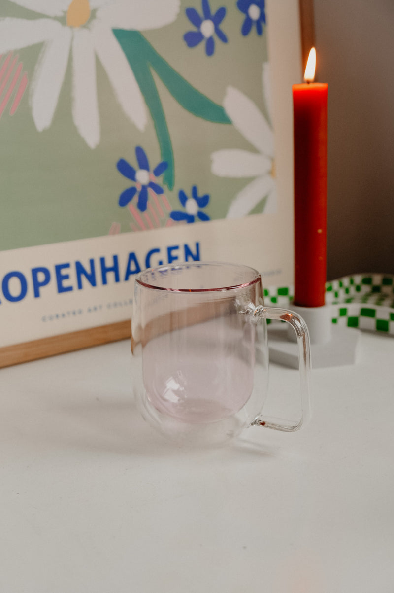 Zoe Round Double Layered Mug  - available in mustard and teal