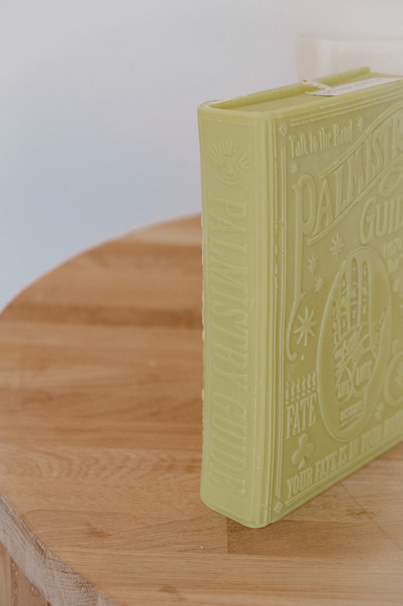 Palmistry Book Handmade Vegan Soy Wax Candle