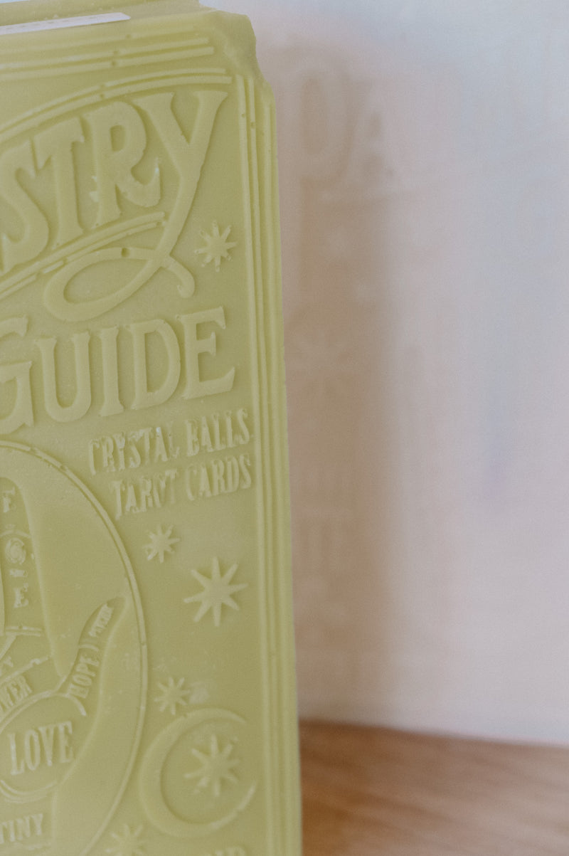 Palmistry Book Handmade Vegan Soy Wax Candle
