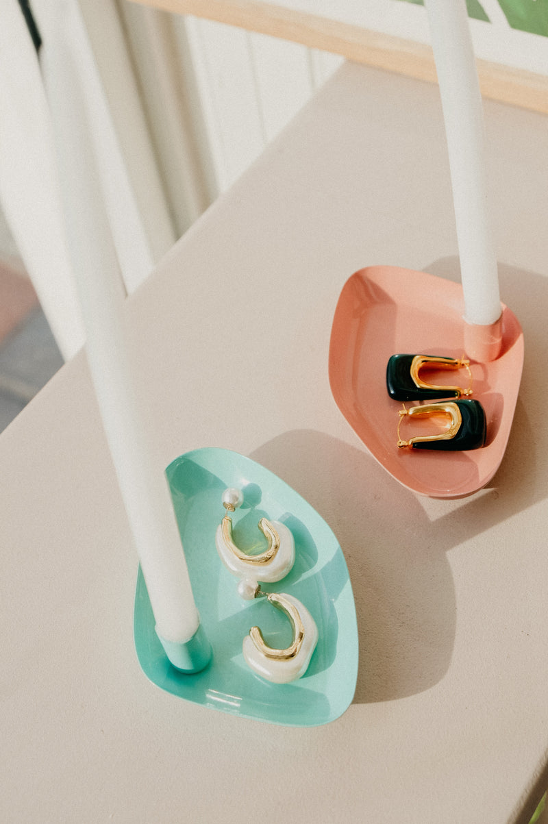 Elvy Candle and Jewellery Plate Dish - available in 3 colours