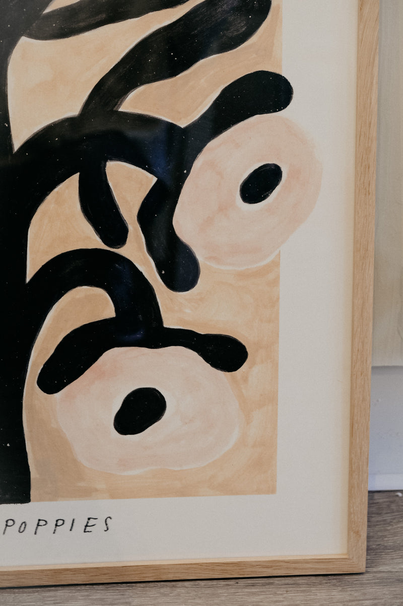 Pale Poppies Floral Print 50cm x 70cm