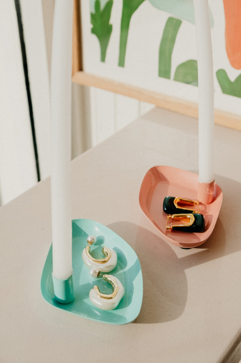 Elvy Candle and Jewellery Plate Dish - available in 3 colours