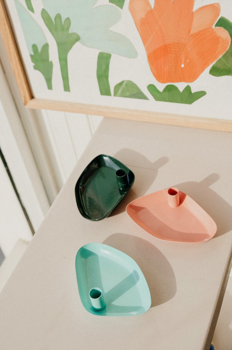 Elvy Candle and Jewellery Plate Dish - available in 3 colours