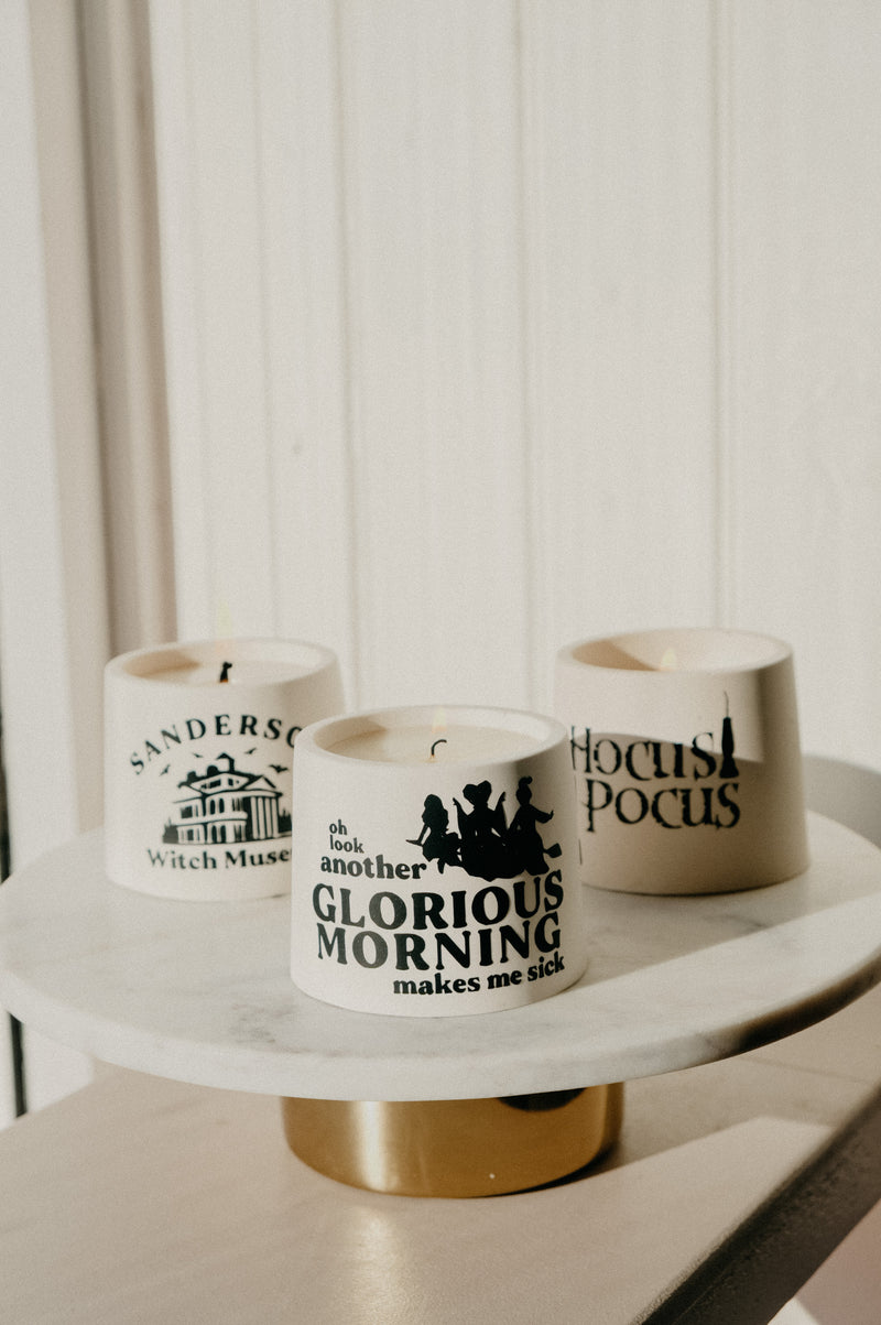 Hocus Pocus Inspired Pumpkin Cream Halloween Handmade Candle