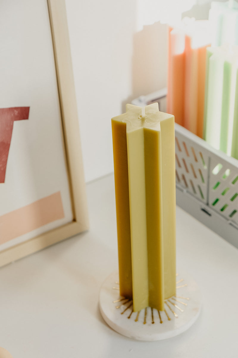Star Pillar Vegan Soy Wax Candle - 9 options available