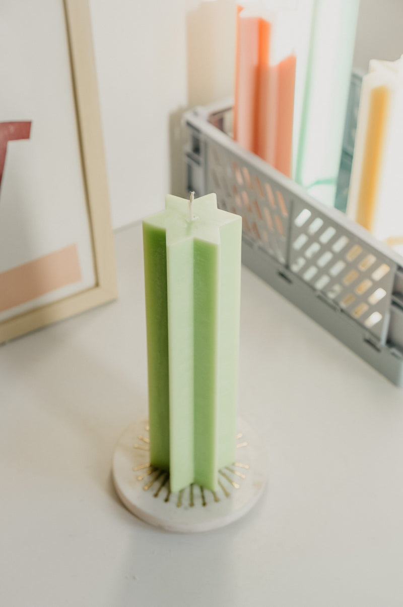 Star Pillar Vegan Soy Wax Candle - 9 options available