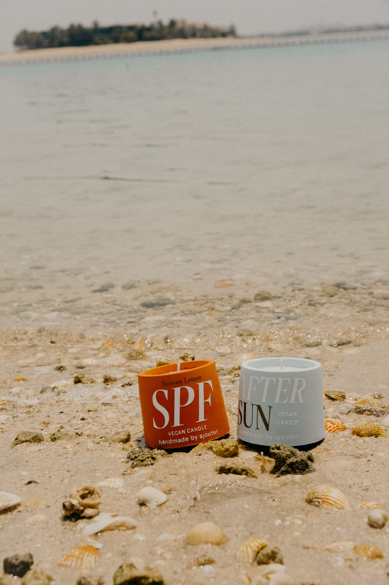SPF Sun Lotion / After Sun Scented Soy Wax Candle