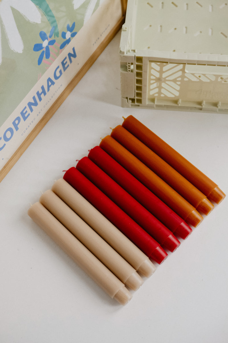 Rustic Flat Top Pillar Candles