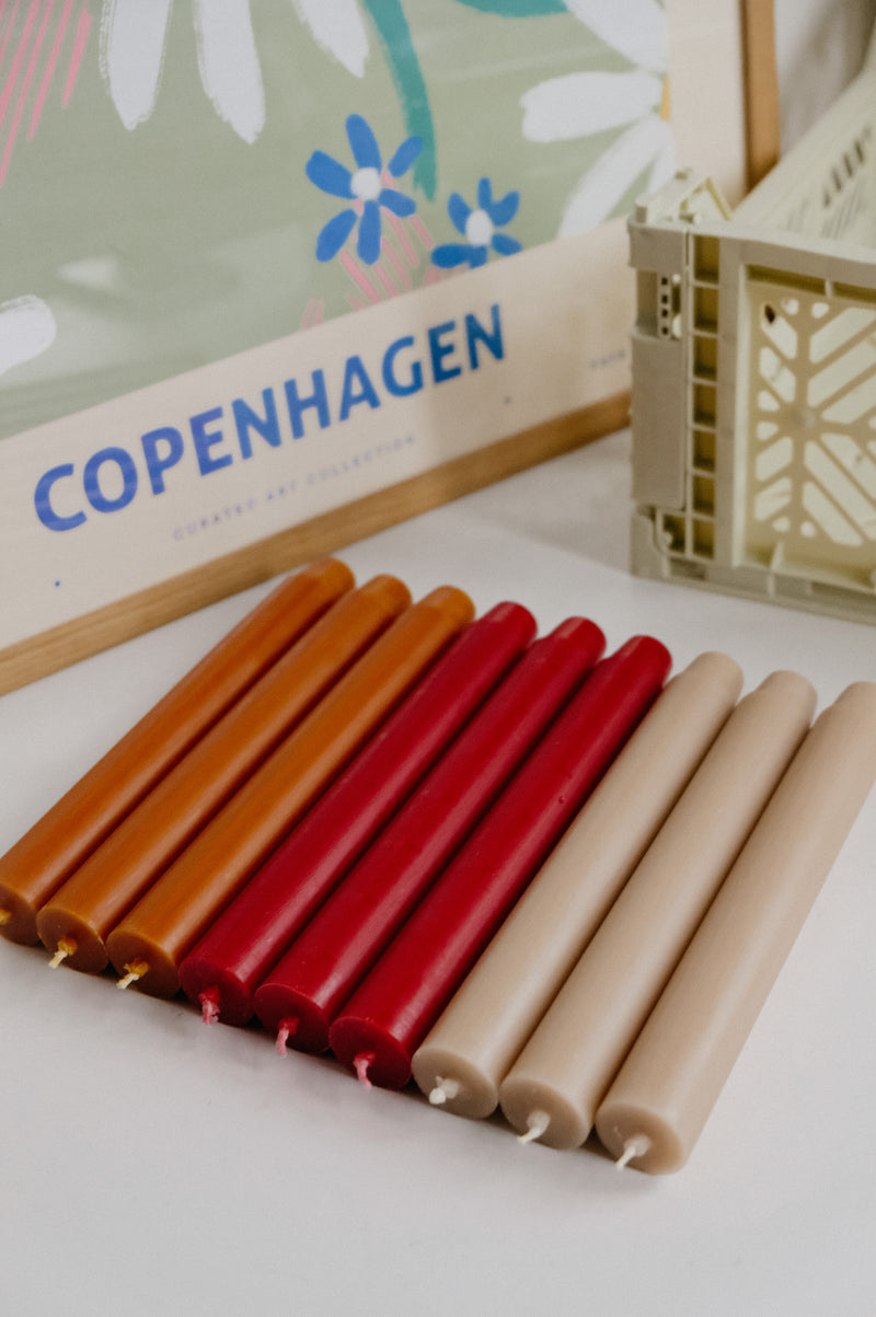 Rustic Flat Top Pillar Candles