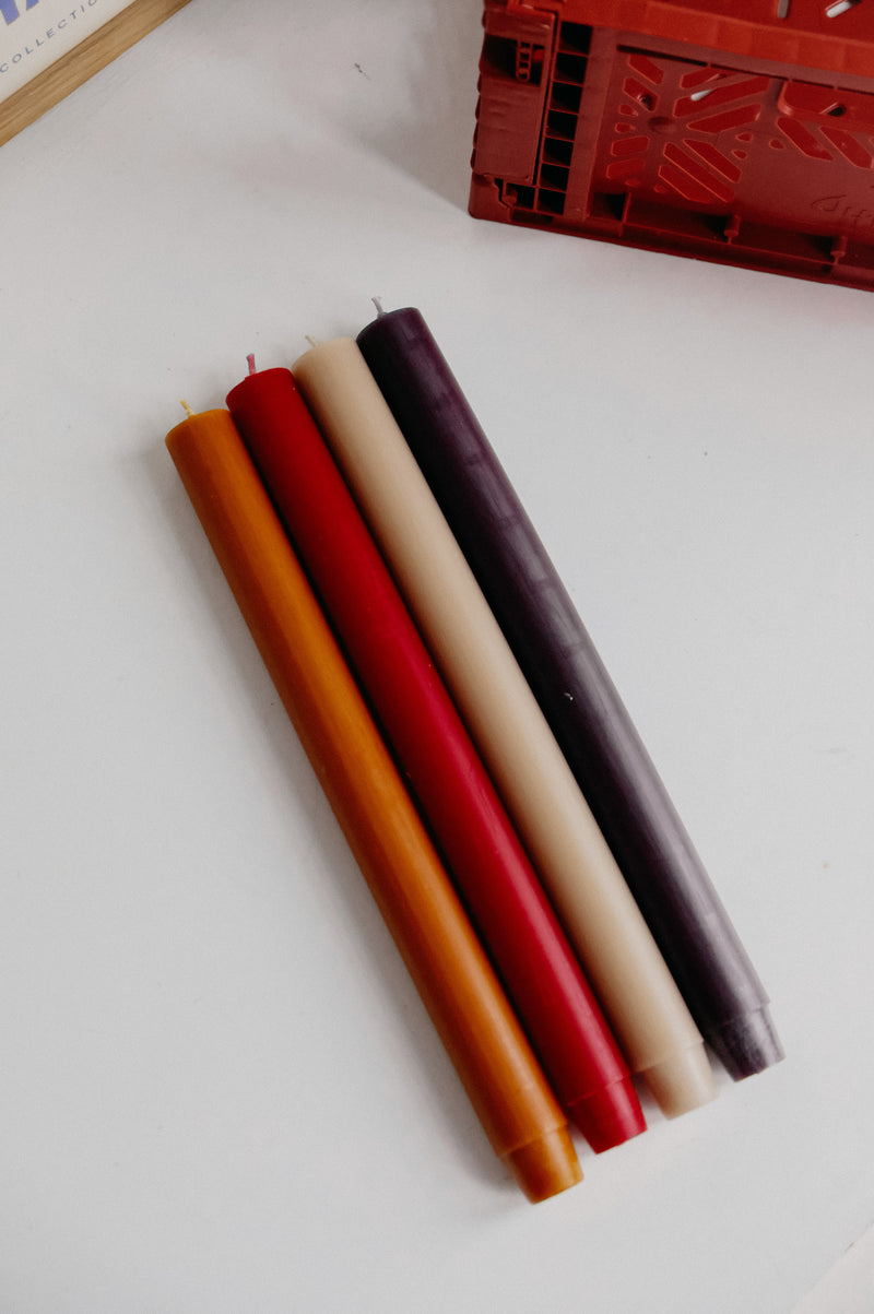 Rustic Flat Top Tall Pillar Candles