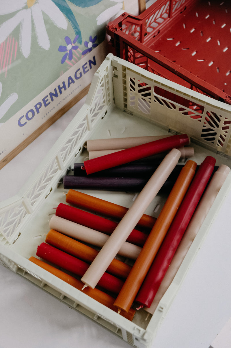 Rustic Flat Top Tall Pillar Candles