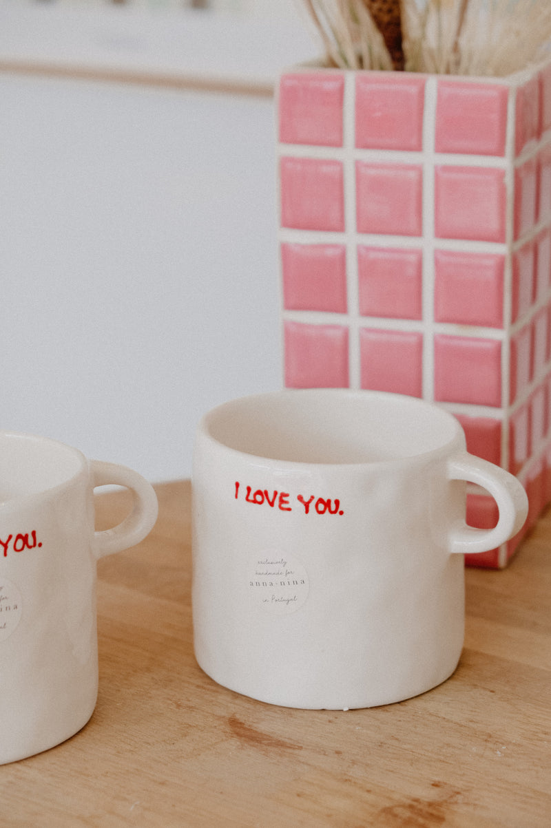 Rowe I Love You Large Ceramic Coffee Mugs