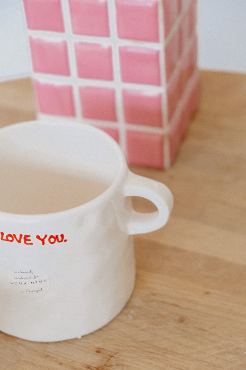 Rowe I Love You Large Ceramic Coffee Mugs