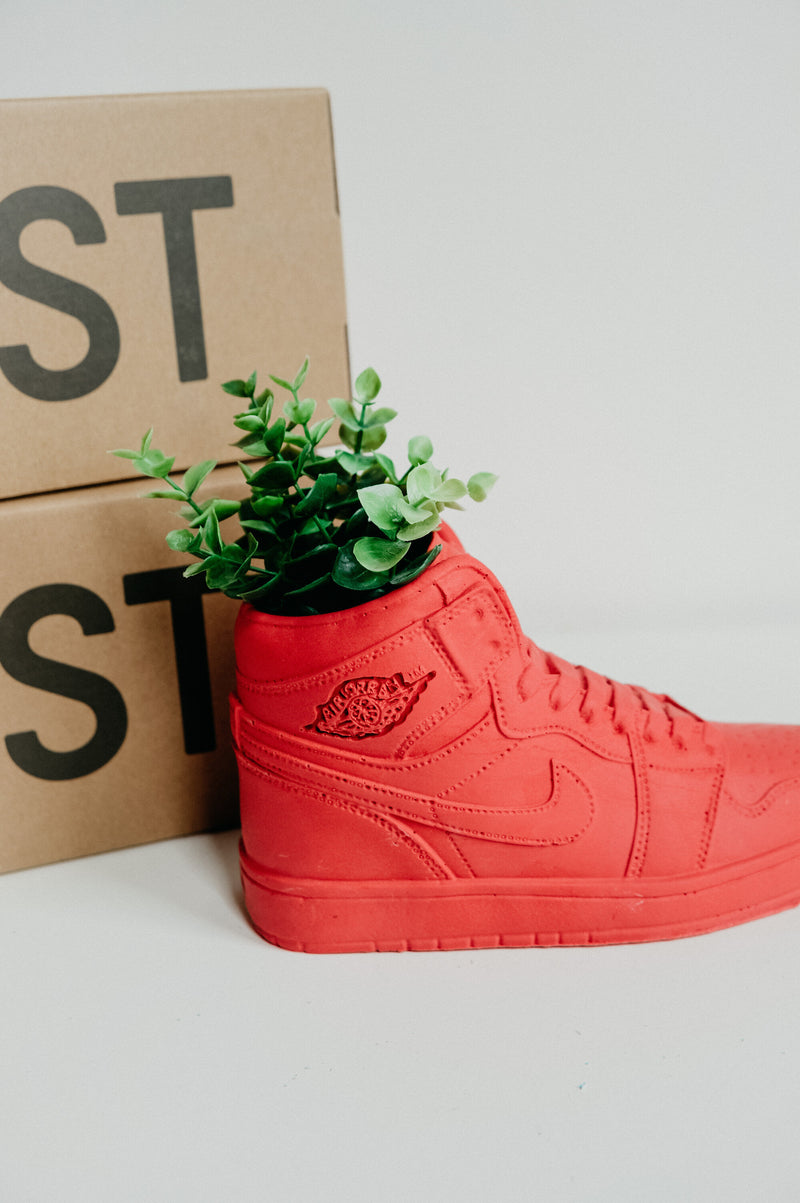 Handmade Basketball Sneaker Trainer Plant Pot Vase