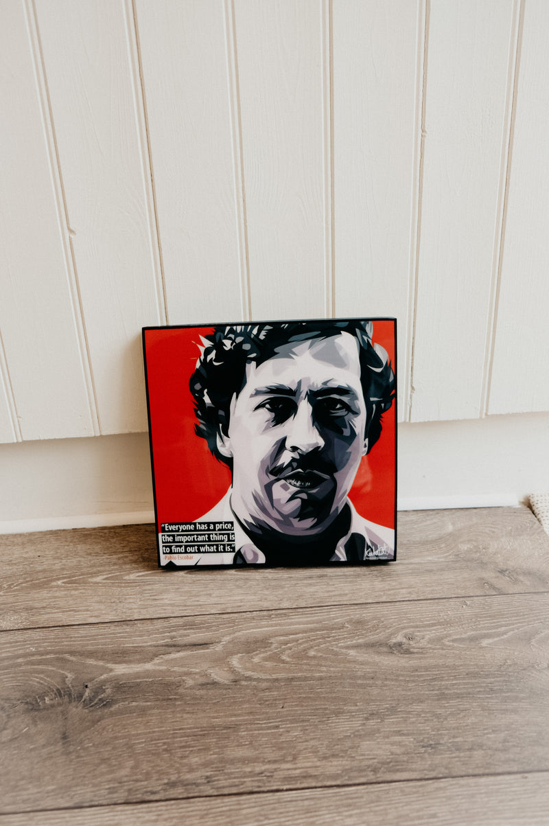 Pablo Escobar Pop Art Canvas Quote Print