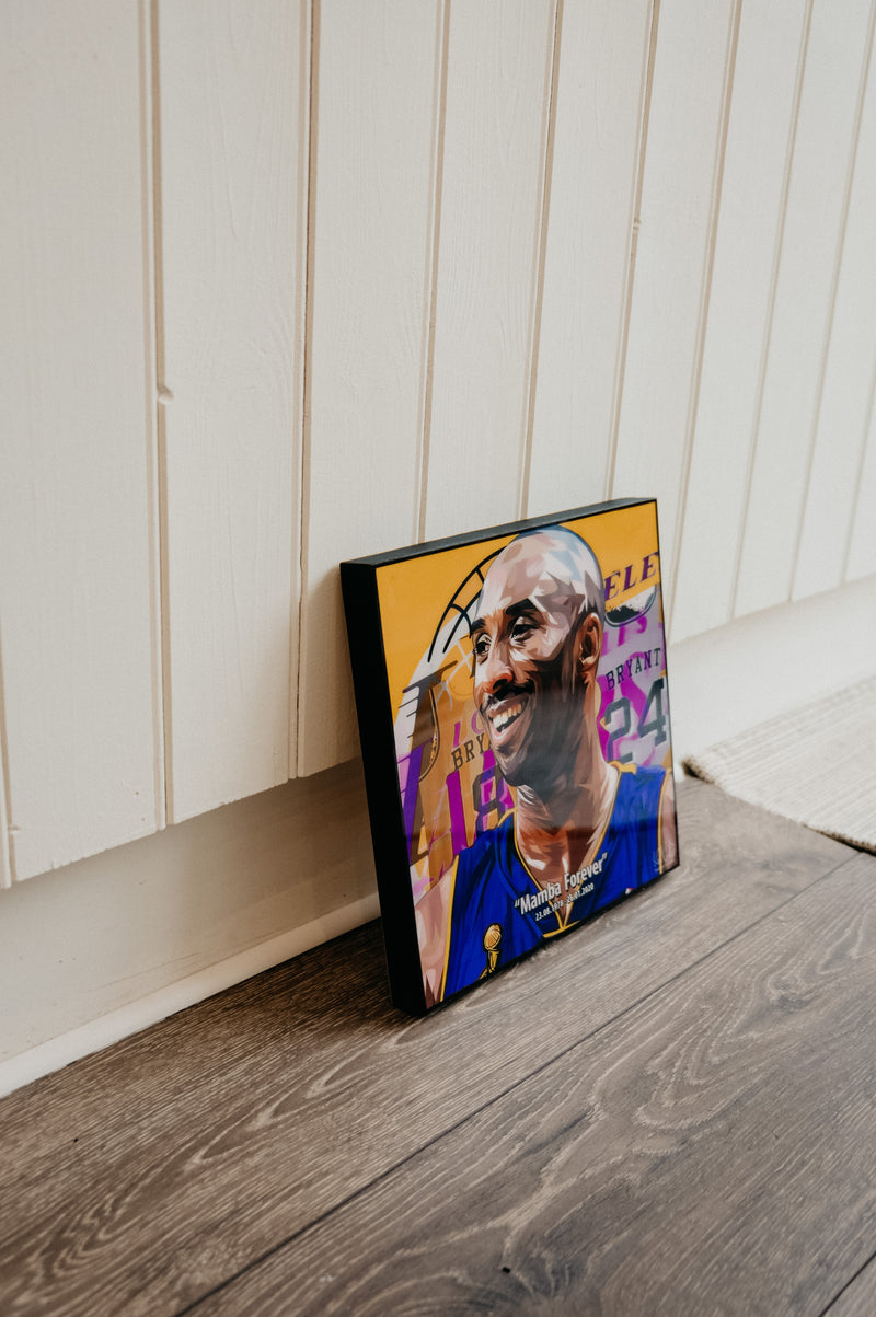 Kobe Bryant Basketball Mamba Pop Art Canvas Quote Print