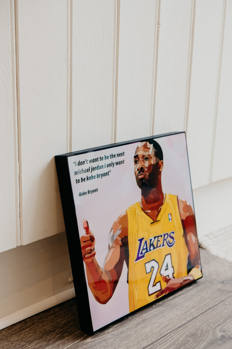 Kobe Bryant Basketball Lakers Pop Art Canvas Quote Print
