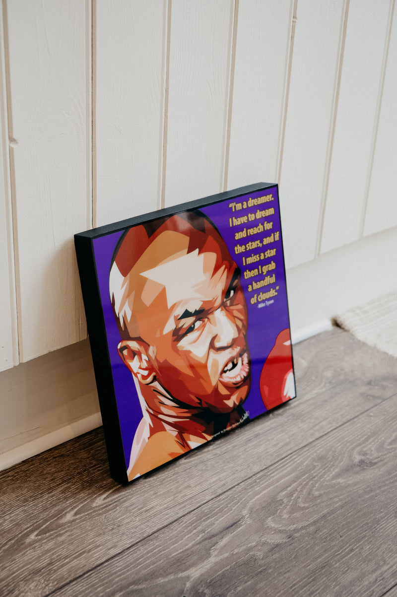 Mike Tyson Boxer Pop Art Canvas Quote Print