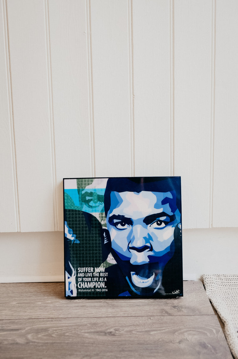 Muhammad Ali Boxer Pop Art Canvas Quote Print