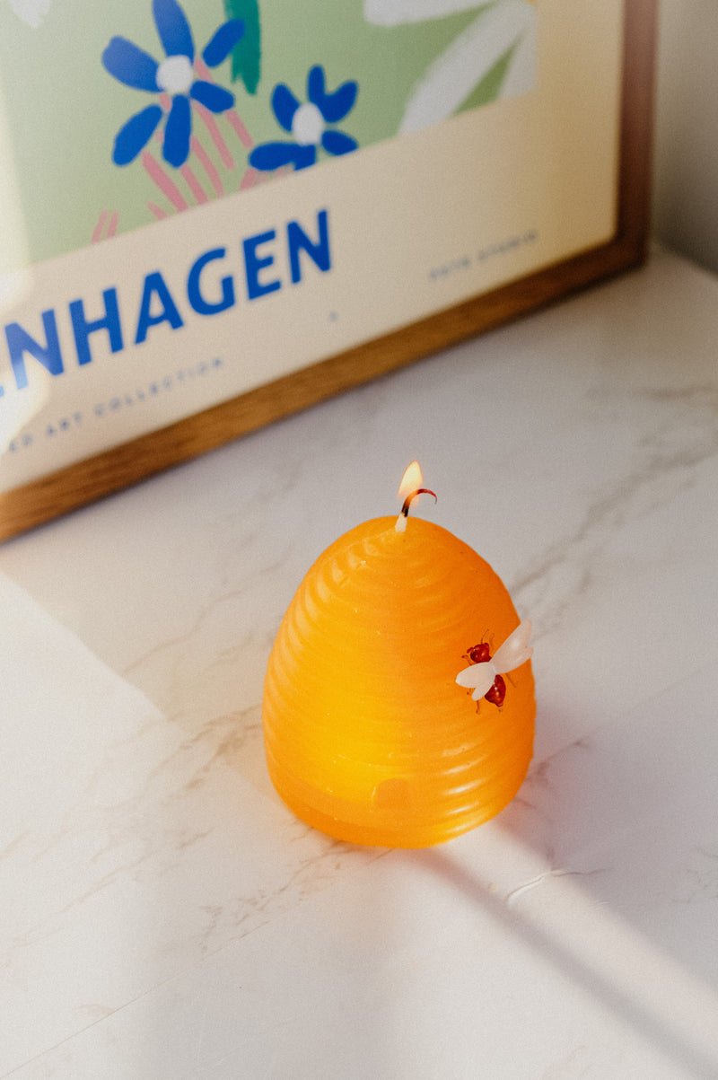 Bumblebee Hive Beeswax Candle