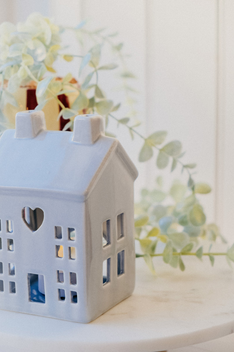 Grey House Heart Tealight Holder