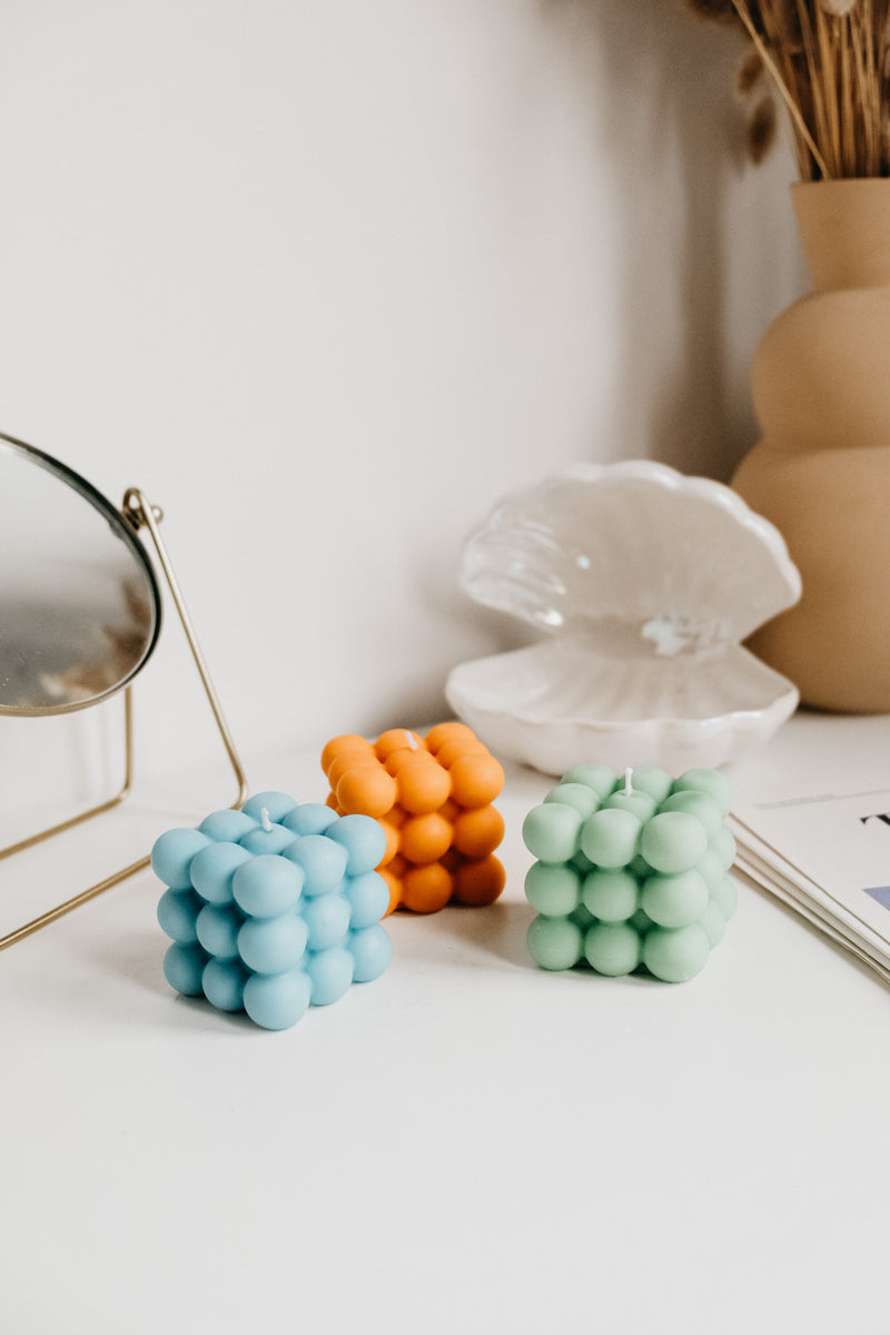 Burnt Orange Vegan Soy Bubble Candle