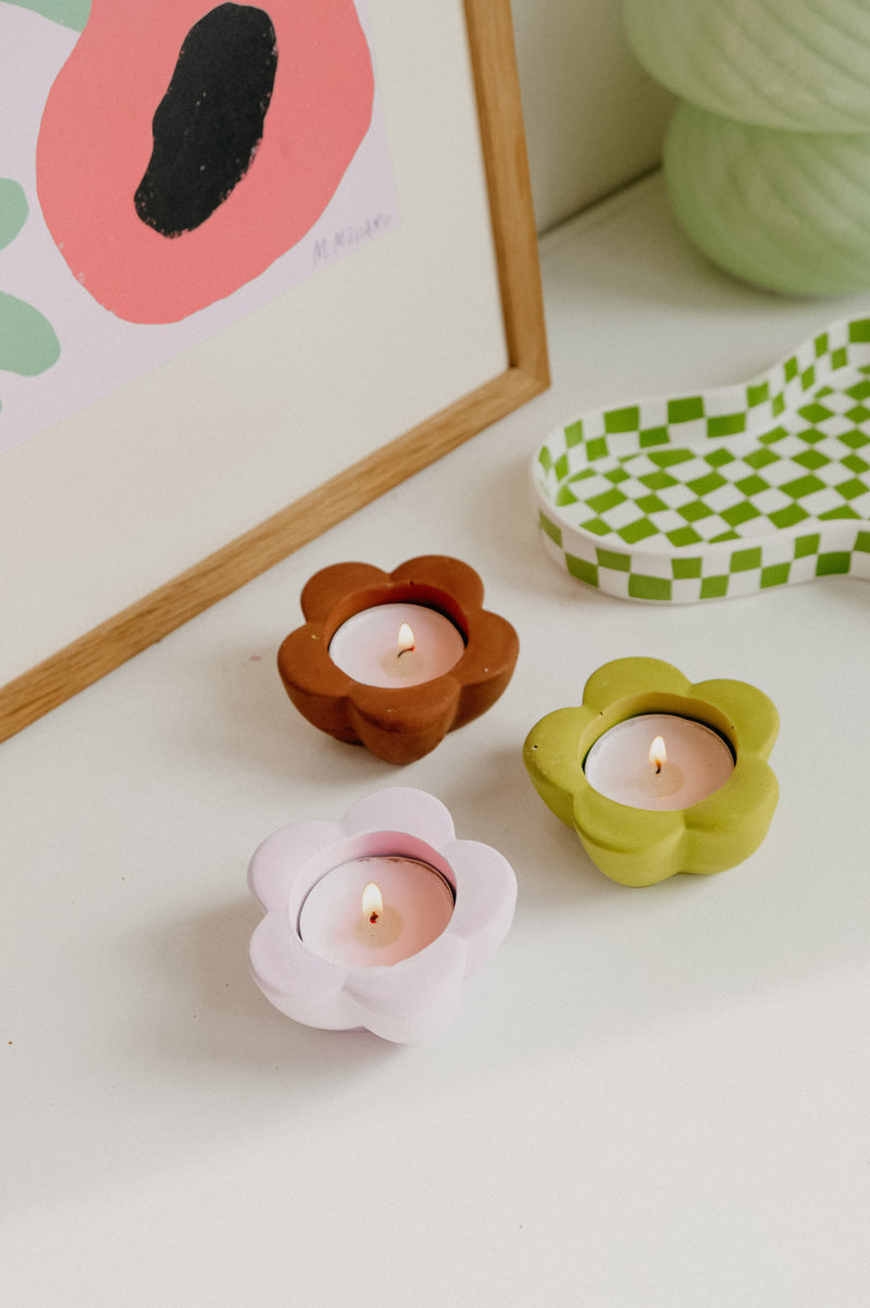 Chunky Flower Tealight Holder