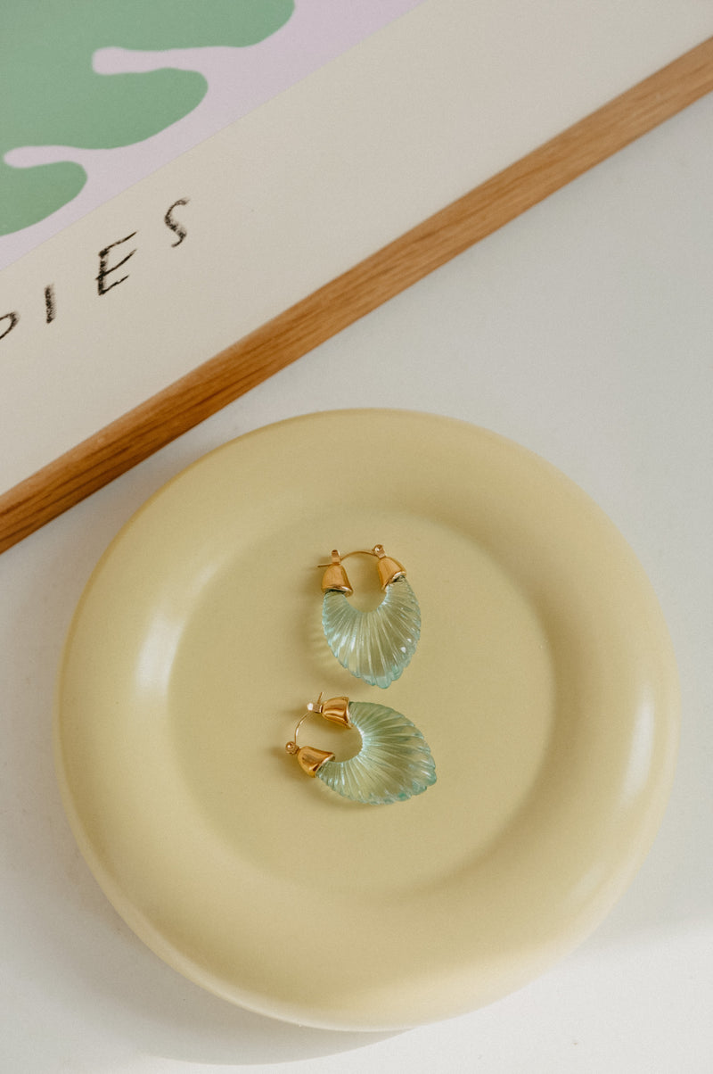 Dania Vintage Style Gold and Resin Earrings