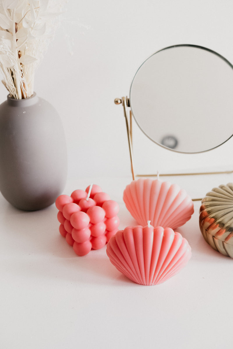 Pink Soy Shell Candle