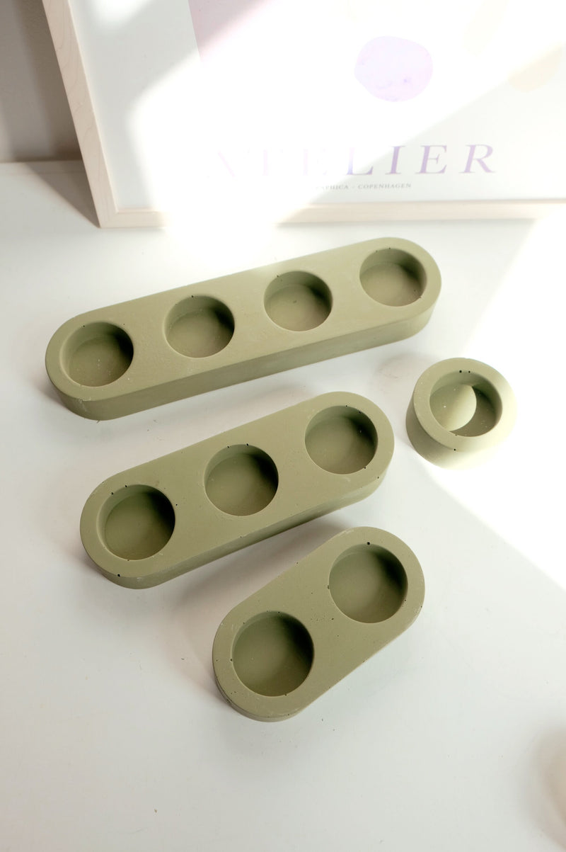 Nava Handmade Forest Green Tealight Candle Holders