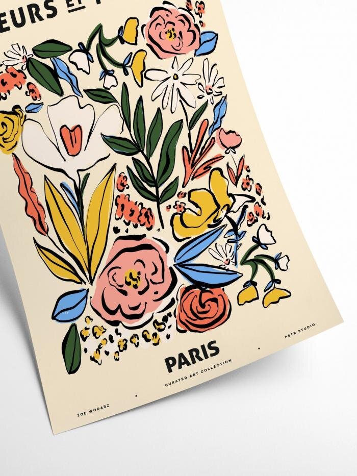 Fleurs Et Plantes Paris Artwork Print 50cm x 70cm