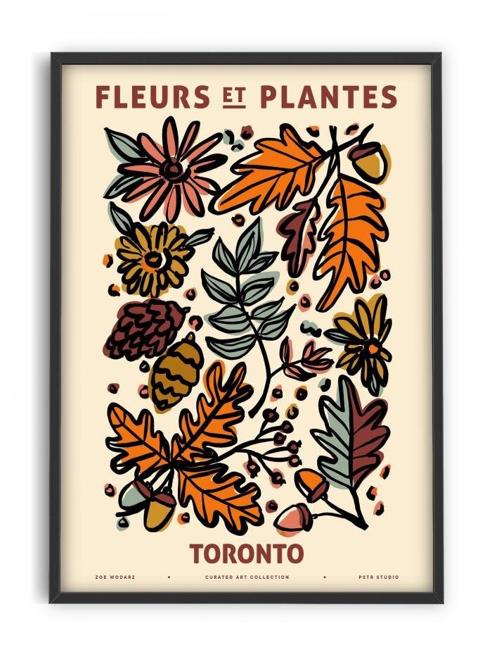 Fleurs et Plantes Toronto 50cm x 70cm Artwork Poster – Ajouter