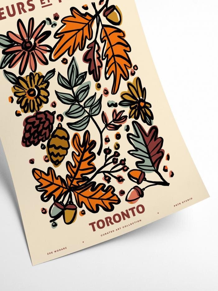 Fleurs et Plantes Toronto 50cm x 70cm Artwork Poster