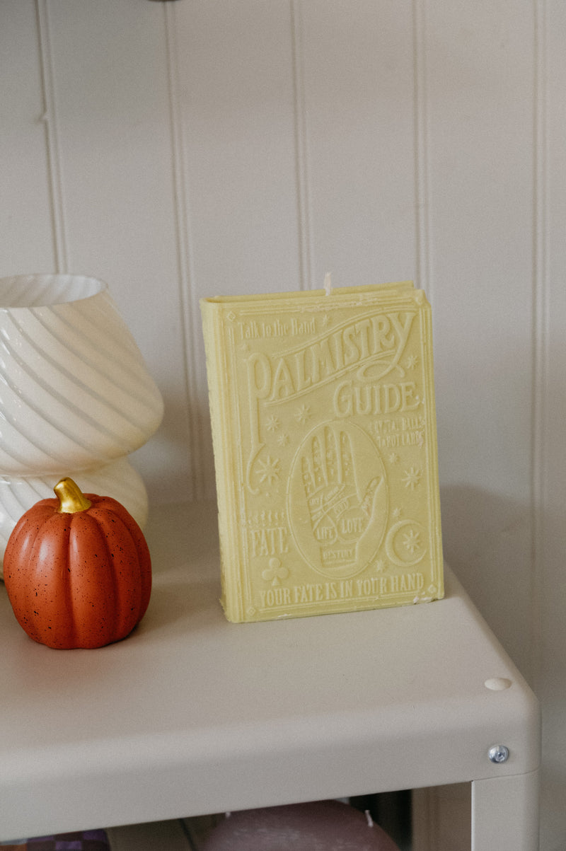 Palmistry Book Handmade Vegan Soy Wax Candle