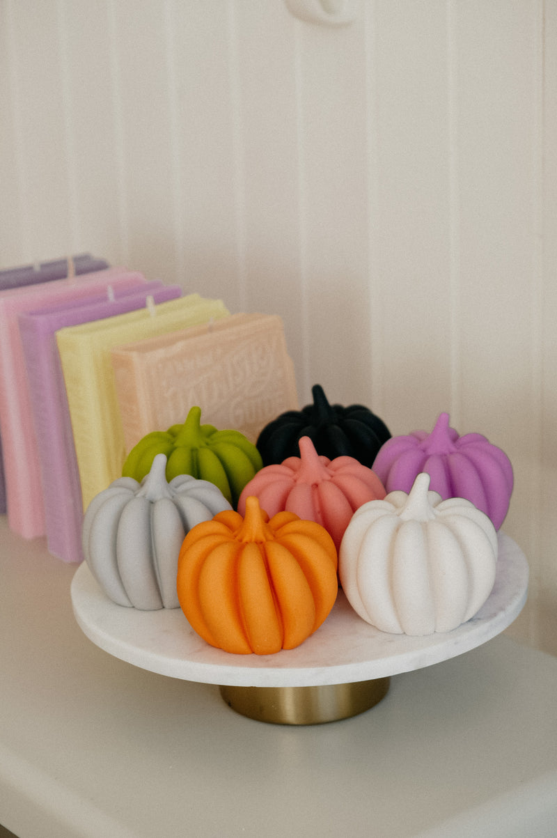 Concrete Pumpkin Handmade Halloween Ornament