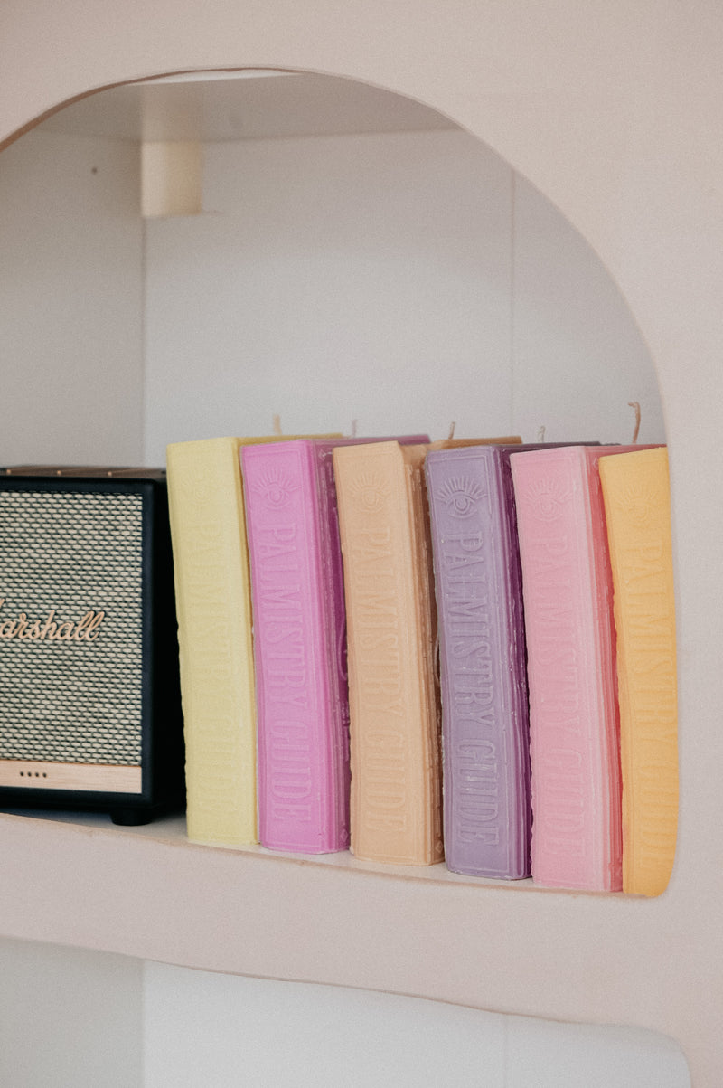 Palmistry Book Handmade Vegan Soy Wax Candle