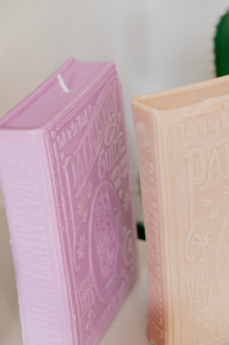 Palmistry Book Handmade Vegan Soy Wax Candle
