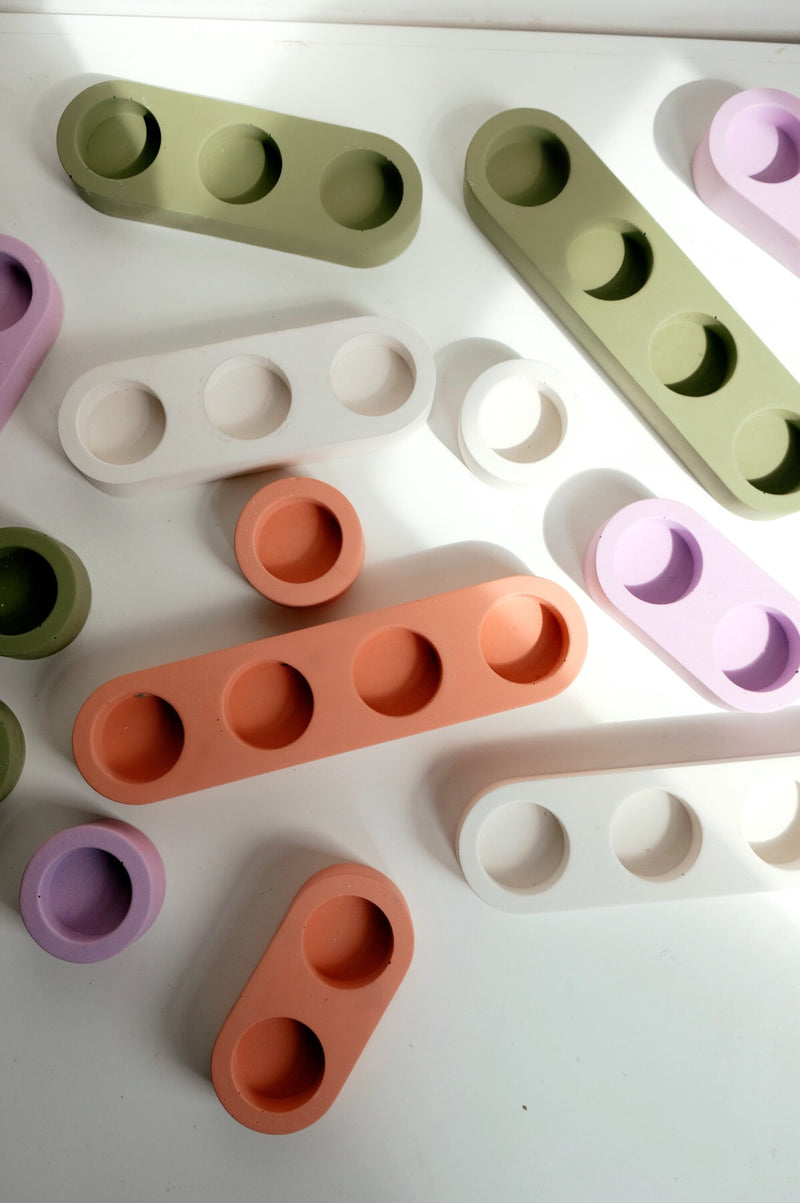 Nava Handmade Stone Tealight Candle Holders