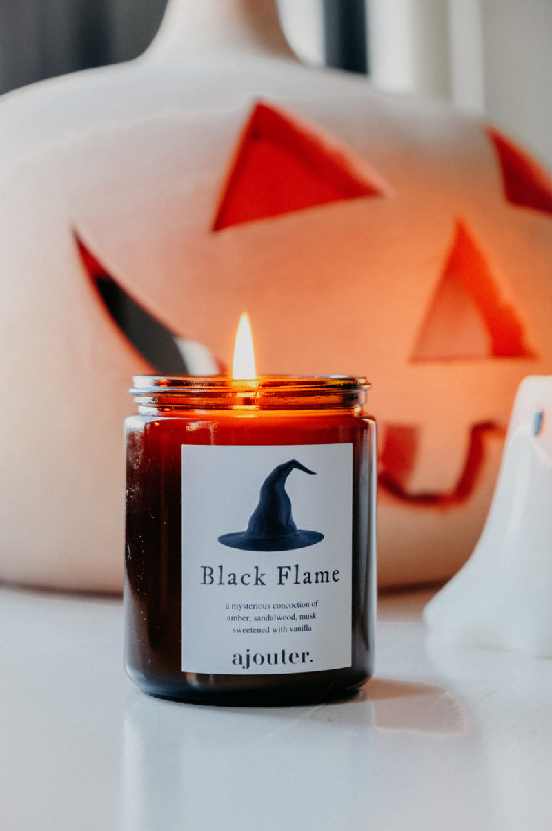 Black Flame / Salem Halloween Soy Wax Candle