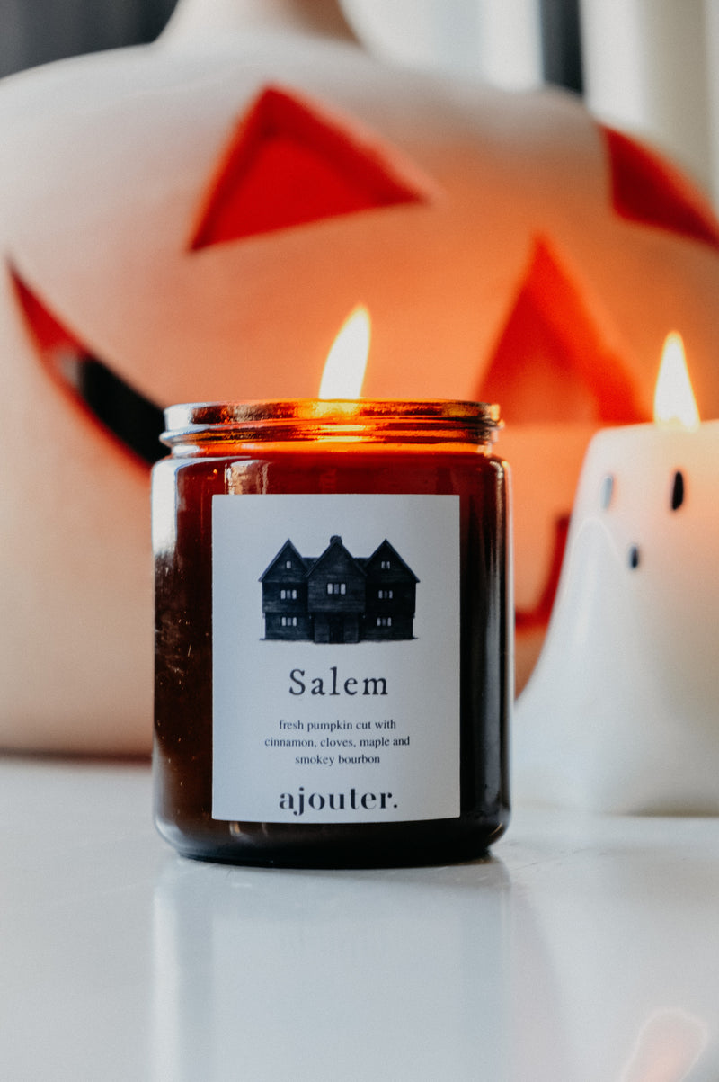 Black Flame / Salem Halloween Soy Wax Candle