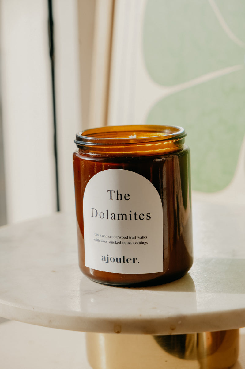 The Dolamites Summer Birch and Cedarwood Soy Wax Candle