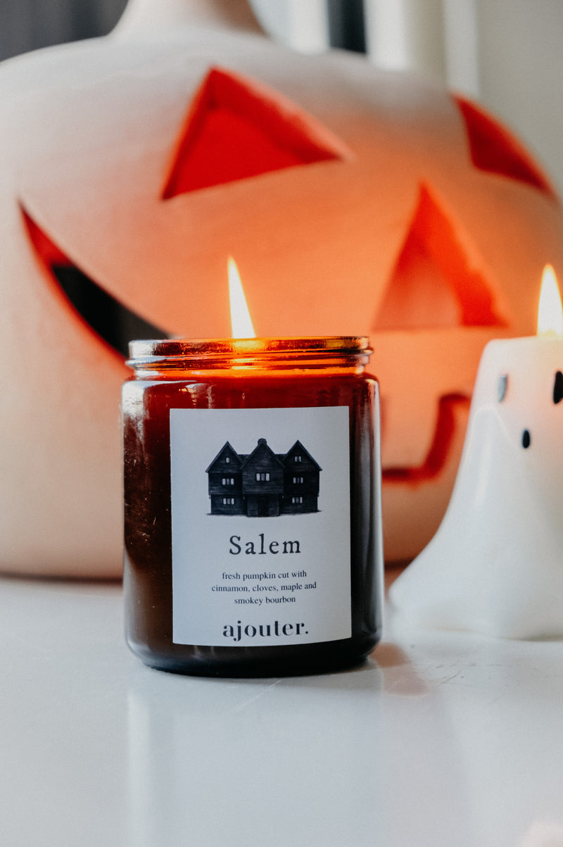 Black Flame / Salem Halloween Soy Wax Candle